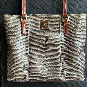 Dooney & Bourke Embossed Lizard Small Lexington Tote Bag